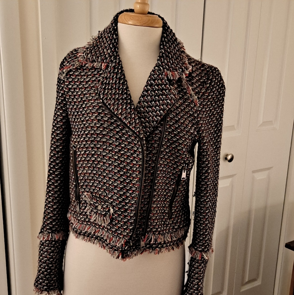 Final Sale Must Go! Zara Tweed Moto style jacket